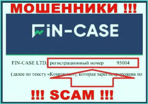 Регистрационный номер организации Fin-Case Com: 95004