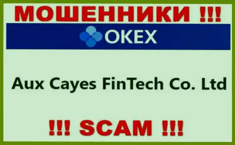 Aux Cayes FinTech Co. Ltd это контора, которая руководит internet лохотронщиками ОКекс Ком