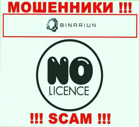 Бинариун действуют нелегально - у указанных интернет мошенников нет лицензии ! БУДЬТЕ КРАЙНЕ ОСТОРОЖНЫ !!!