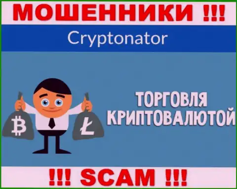 Область деятельности противозаконно действующей конторы Cryptonator это Криптоторговля