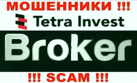 Брокер - это сфера деятельности интернет-мошенников Тетра-Инвест Ко