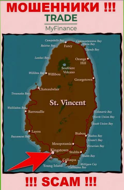 Официальное место регистрации мошенников TradeMy Finance - Kingstown, St. Vincent and the Grenadines