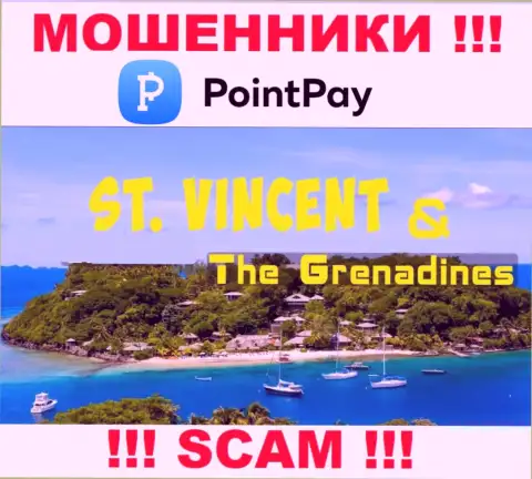 Point Pay указали у себя на сайте свое место регистрации - на территории Kingstown, St. Vincent and the Grenadines