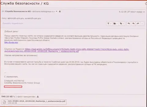 KokocGroup Ru пытаются защитить ФОРЕКС жуликов Fx Pro